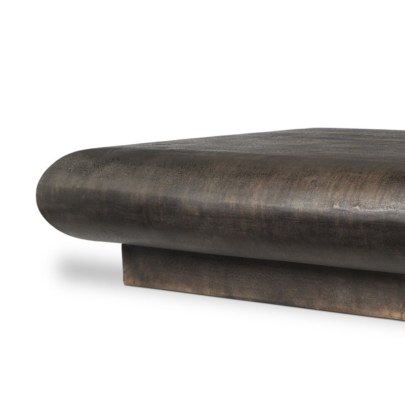 Ambra Outdoor Square Coffee Table, Distressed Bronze