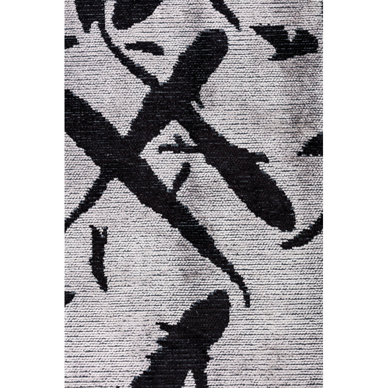 Rapture Black Gray Abstract Luxury Area Rug, Rectangle 7'10" x 9'10"