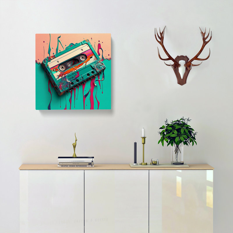 Cassette Tape Fauvism - Print, 35cm H x 35cm W x 3cm D