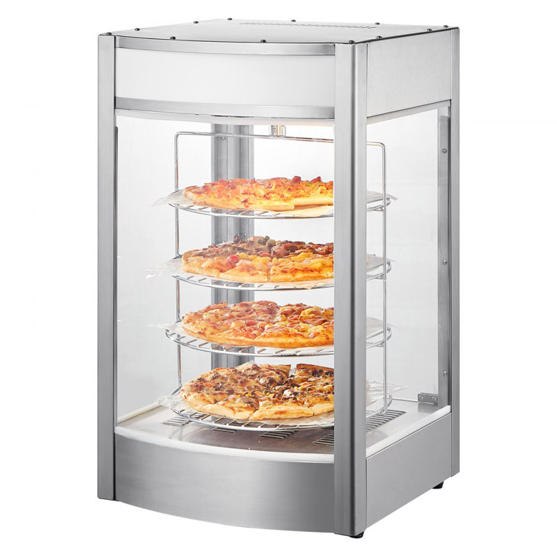 Présentoir à nourriture pour pizza électrique de 14 po à 4 étages