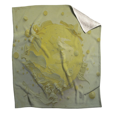 Textured Yellow Sphere Blankets