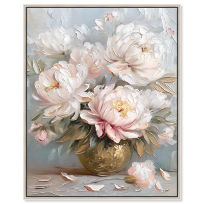 Tender Pink Swirl Canvas Elegant Florals par 