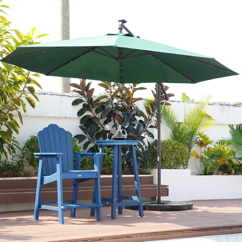 Chaise d'extérieur résistante aux intempéries Sandra, Bleu marine