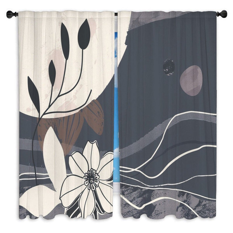 Paire de rideaux obscurcissant en polyester Zhanasia, L 20 po x L 82 po