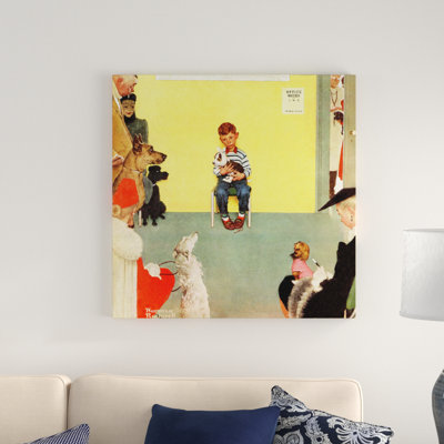«At The Vets» par Norman Rockwell, reproduction d'art sur toile tendue