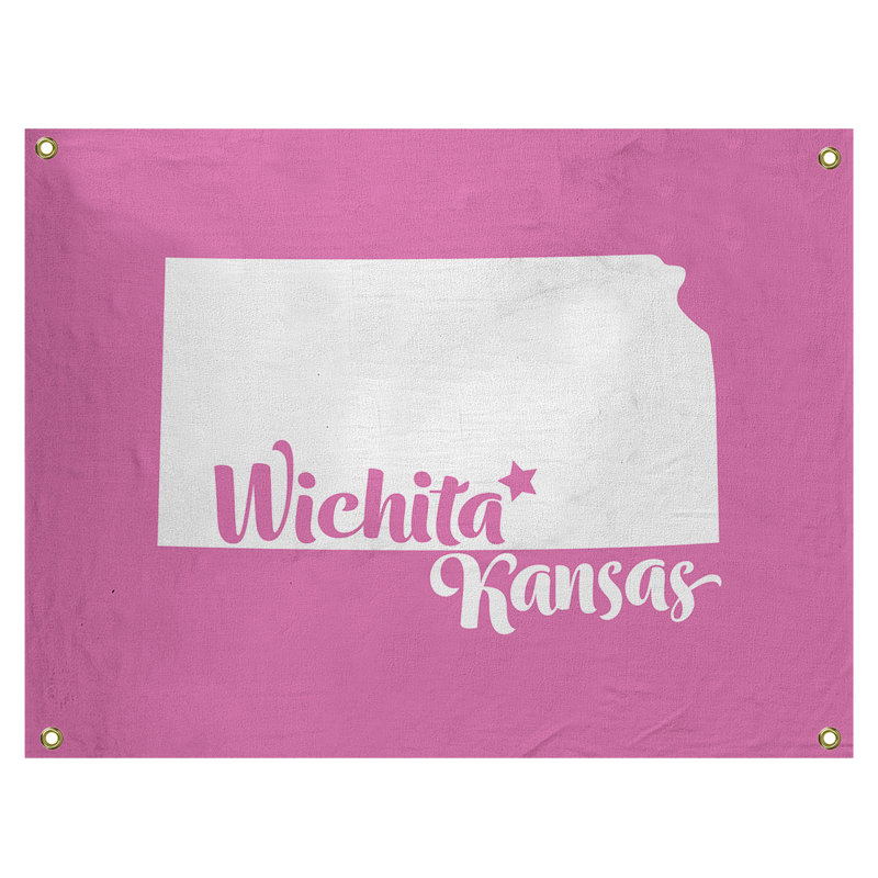 Tapisserie murale kansas wichita, H 26 po x l 36 po, Rose