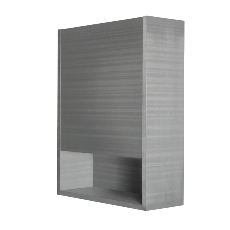 Kubista 18'' W Mirrored Medicine Cabinet, Left Hinge, Gloss White