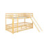 Lit simple au-dessus d'un lit superposé avec glissade et - Porte en bois de pin massif avec option de couchage polyvalente-1321621977