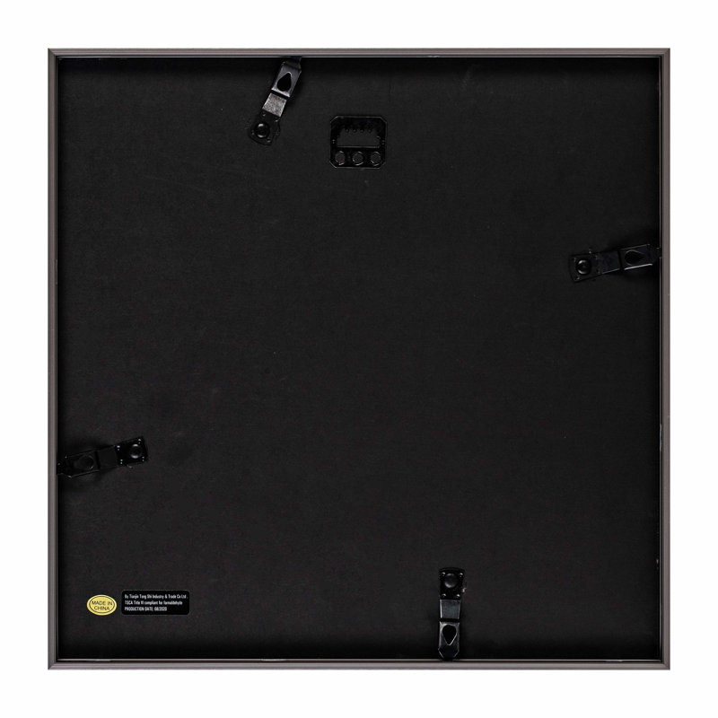 Caden Metal Rectangular Picture Frame with Mat, Grey