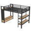 Lit mezzanine double en métal avec garde-robe-676032476