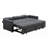 79.75"Linen Convertible Sleeper Sofa With Side Pocket