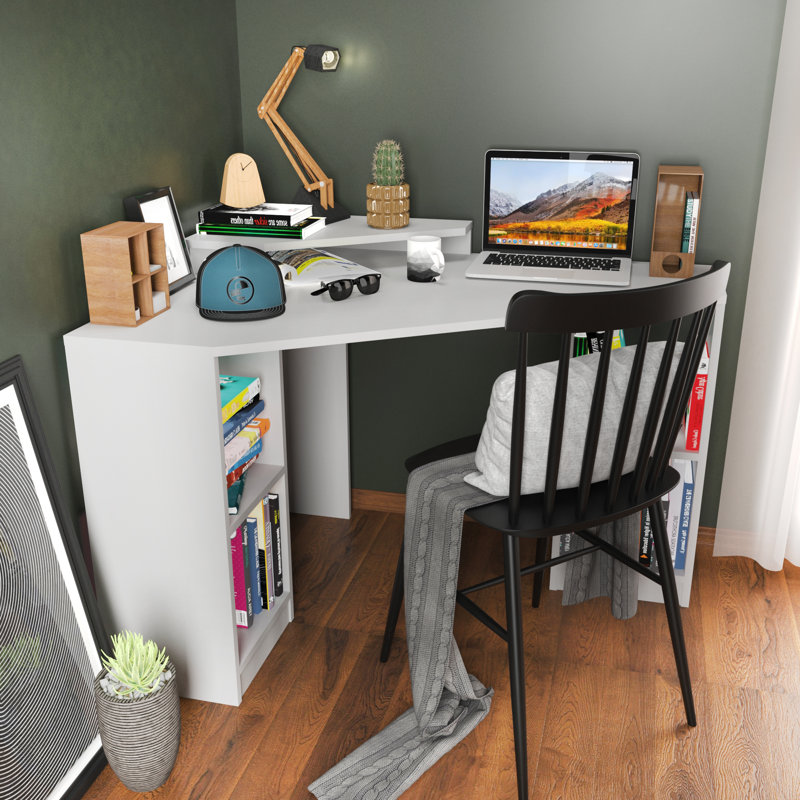 Flo 120cm Corner Computer Desk, White