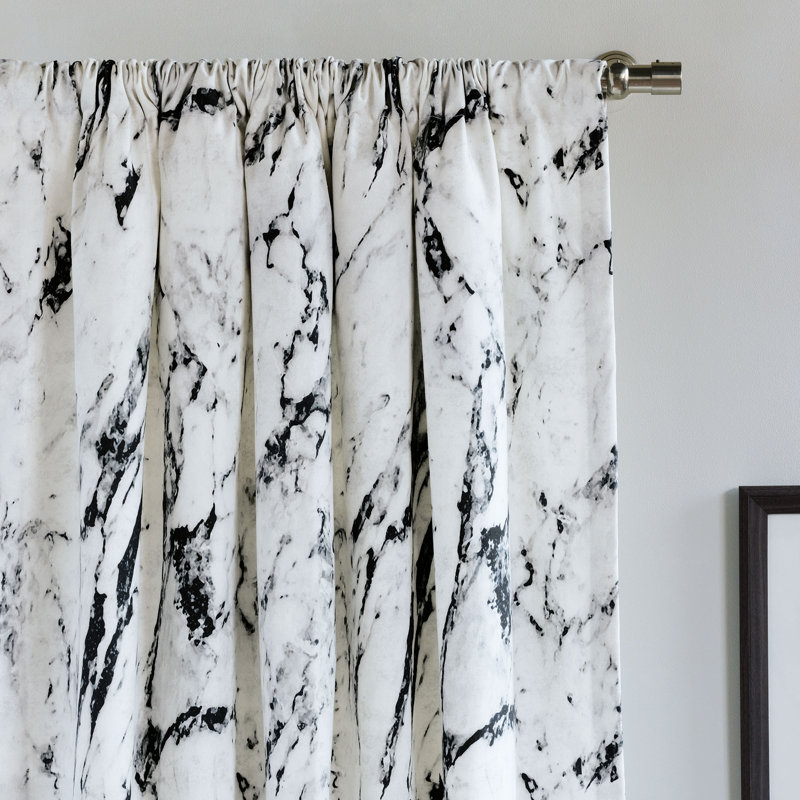 Rideau simple semi-diaphane avec passe-tringle Brax Marble, L 96 po x L 96 po