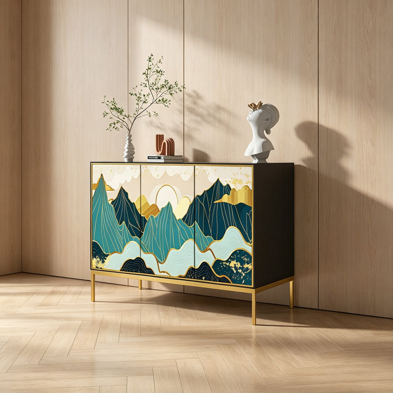 Solid Wood Living Room Storage Cabinet