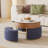 Lift Top Extendable 3 Storable Stools Sintered Stone Coffee Table with Storage-271548677
