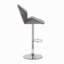 Ensemble de 2 tabourets réglables à hauteur de comptoir avec dossier et repose-pieds - Revêtement en tissu durable-1058650092
