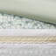 Édredon 5 pièces pour lit double / grand Seersucker - Rembourré de tissu chic et décontracté Motifs floraux et botaniques 2 coussins décoratifs lavables à la machine