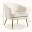 Fauteuil d'appoint en tissu avec pieds en métal doré pour chambre à coucher -1539674772