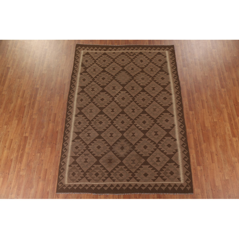 Tapis oriental brun Kilim 7 x 10