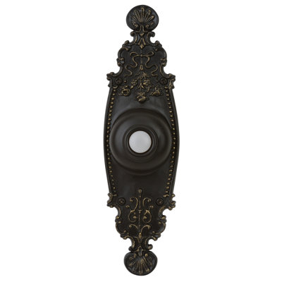 Surface Mounted Traditional Oval Push Button in Antique Bronze