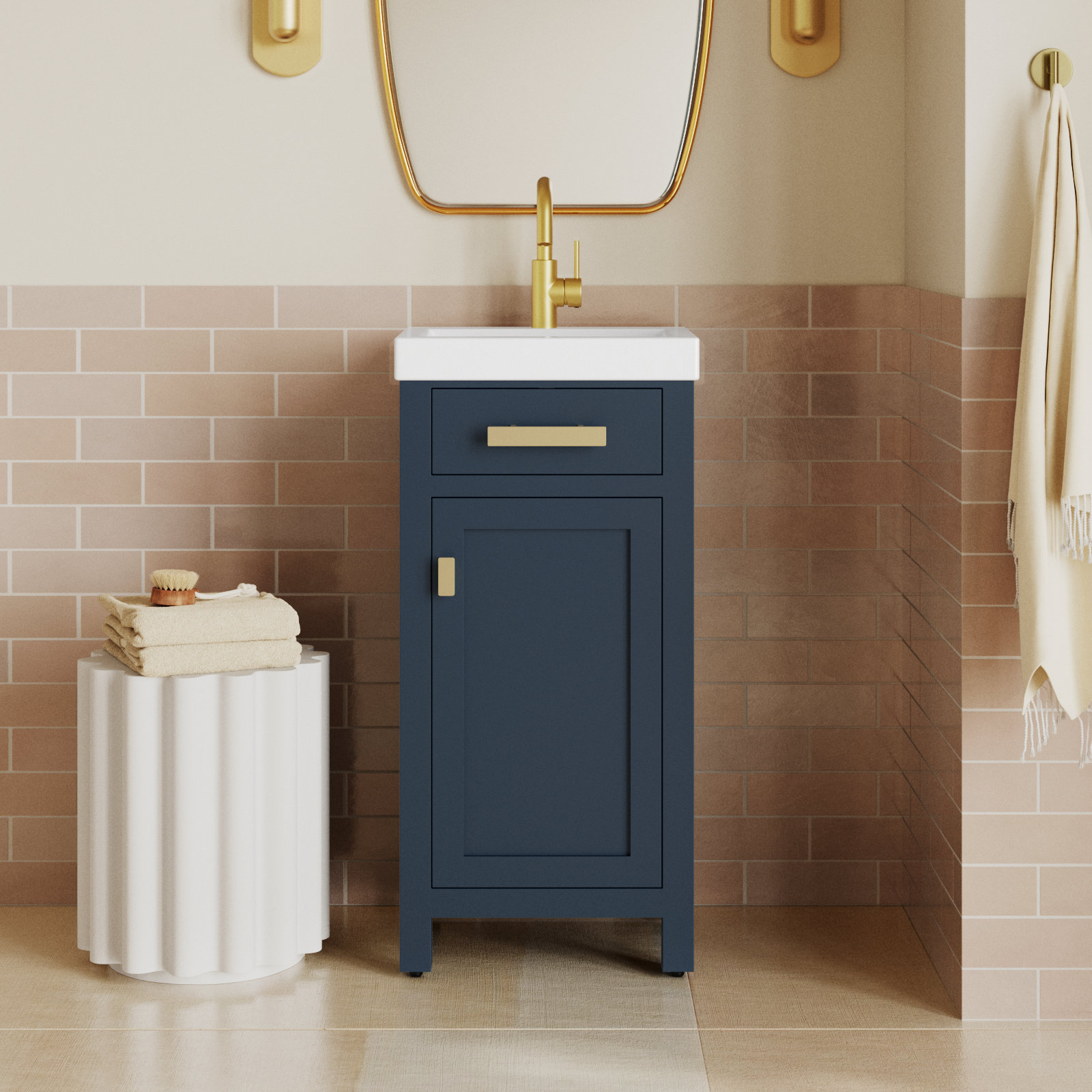 Caitlyn 17.3'' Single Bathroom Vanity, Monarch Blue