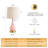 18” Pink Rechargeable Ceramic Lamp With Golden Base(Set Of 2)