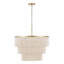24" 5-Light Tiered Rope Drum Chandelier-1483515169