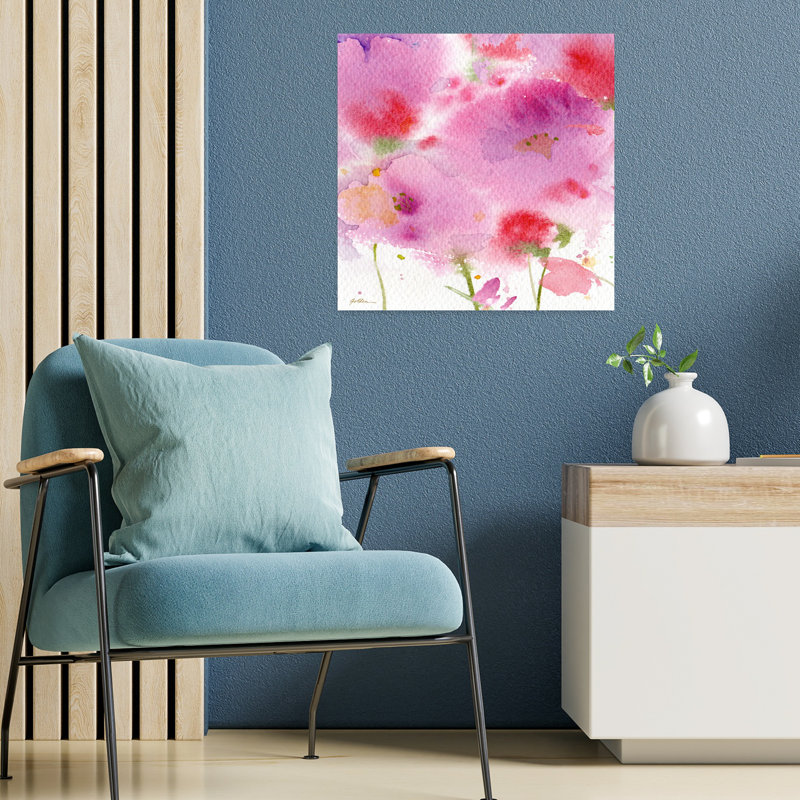 Serenade, art floral contemporain, H 18 po x l 18 po