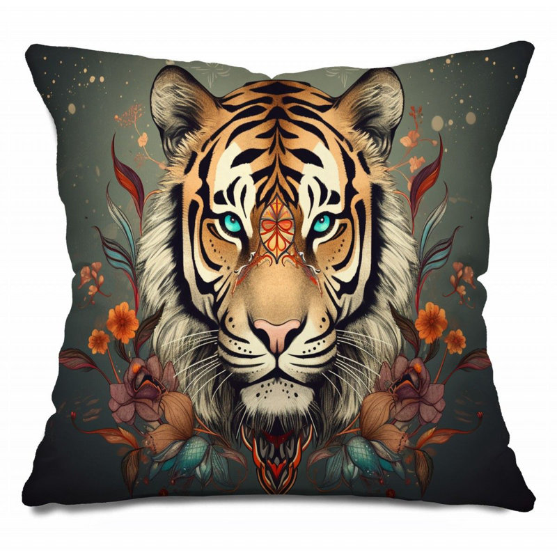 Coussin Tiger, H 18 po x l 18 po