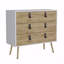 Commode, unité moderne à 3 tiroirs avec poignées