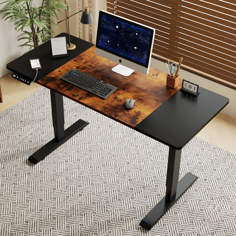 Bureau à hauteur réglable, table d'ordinateur, bureau de jeu pour la maison et le bureau