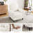 Velvet Upholstered Wide Back Armchair with Solid Wood Legs: A Luxurious Addition to Your Space-480383391