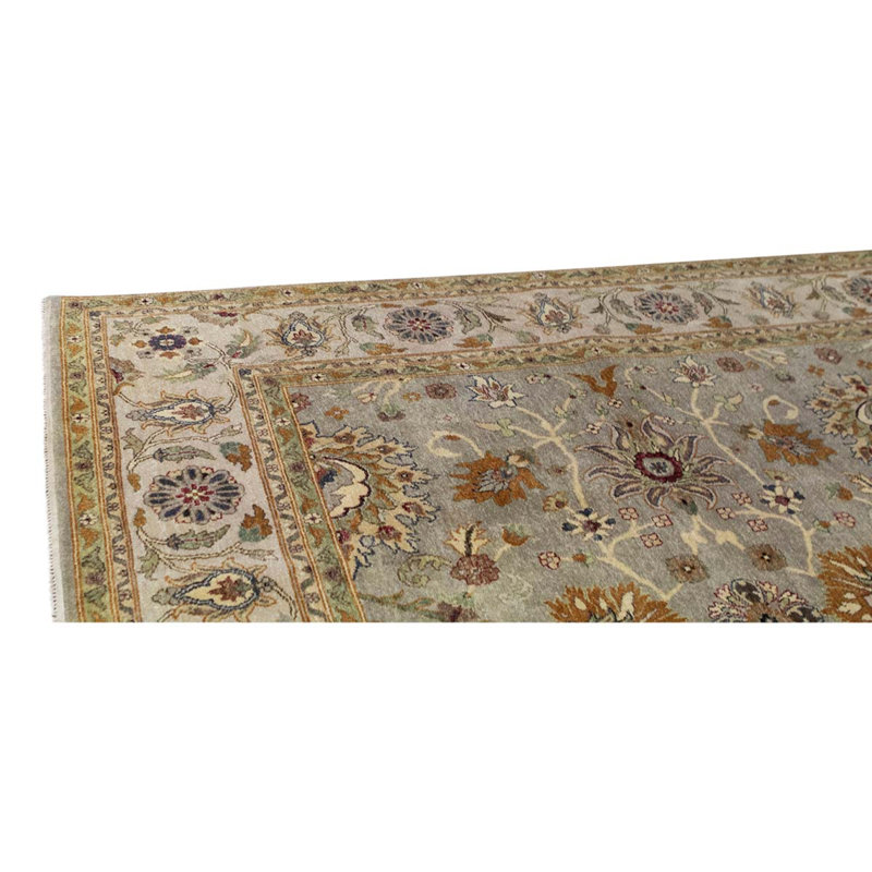 Tapis brun / gris noué à la main
