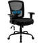 Fauteuil de direction pivotant en tissu noir