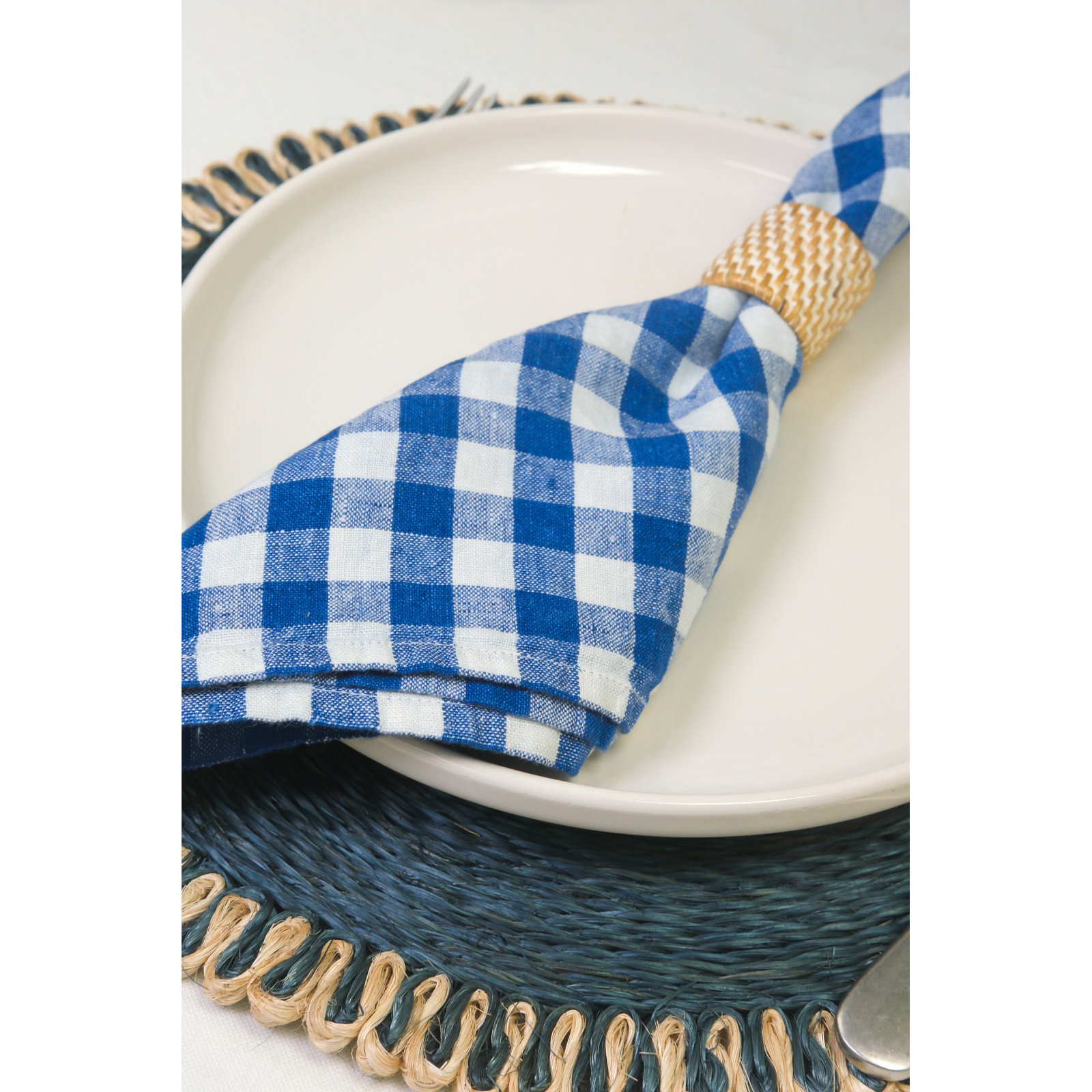 Alessandro Linen Napkin, Blueberry