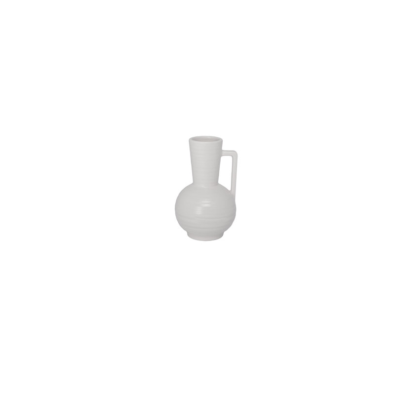 Ceramic Vase Sandstone Matte Finish White
