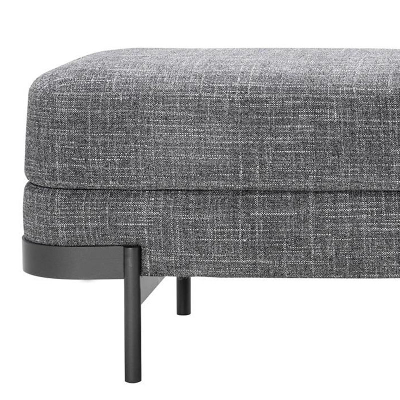 Banc en coton et lin, H 16,54 po x l 55,12 po x P 17,72 po