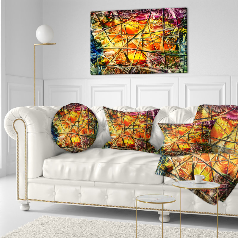 Amber Abstract - Coussin imprimé abstrait