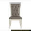Ensemble de 2 chaises d'appoint de style glamour avec dossier capitonné en acrylique et dossier capitonné à finition champagne
