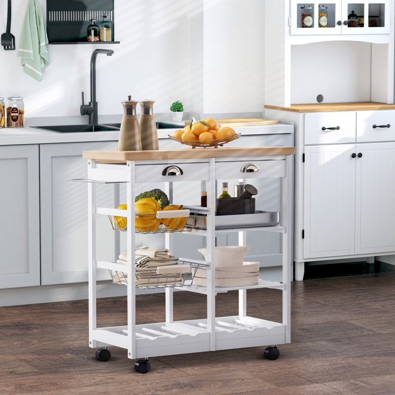 Richards 74 cm W Kitchen Cart with Top