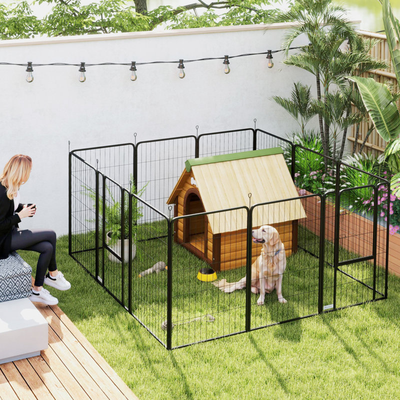 Steel Exercise Pen, 100cm H x 204cm W x 204cm D