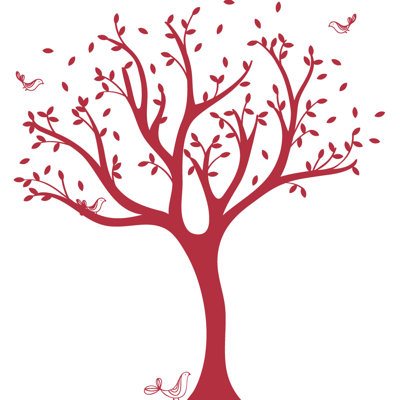 Décalcomanie murale arbre tweet