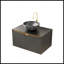 Meuble-lavabo flottant mural de 30 pouces avec rangement en contreplaqué, portes doubles en sergé et plateau en pierre frittée noire, vasque en céramique noire-355701609