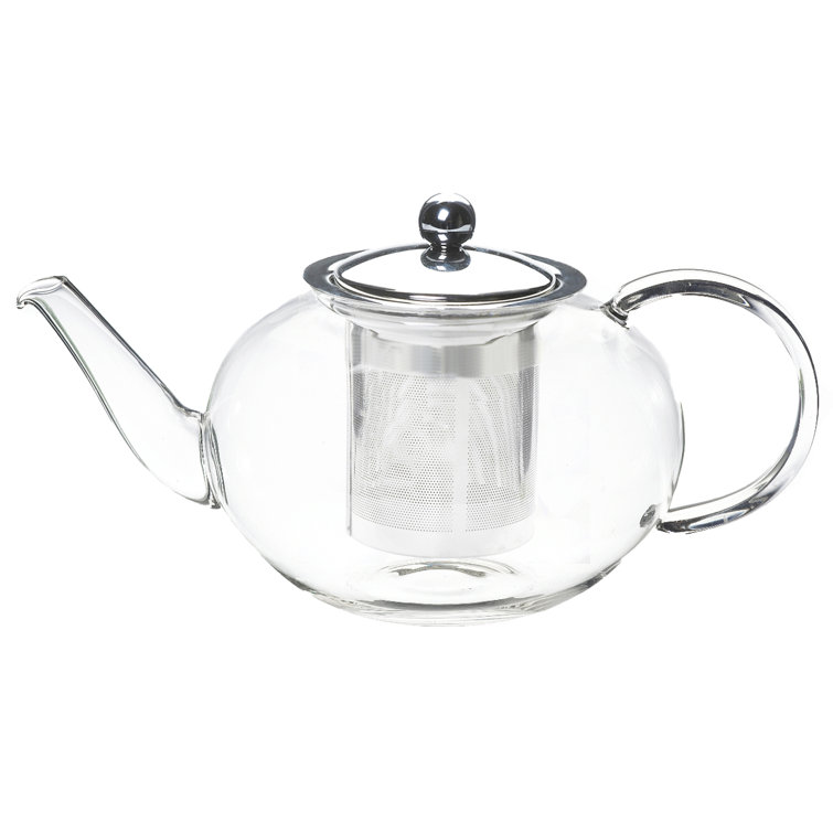 Ceramic Teapot, Non-Insulated Tea Server, Large Washington, 16 Ounce, Black