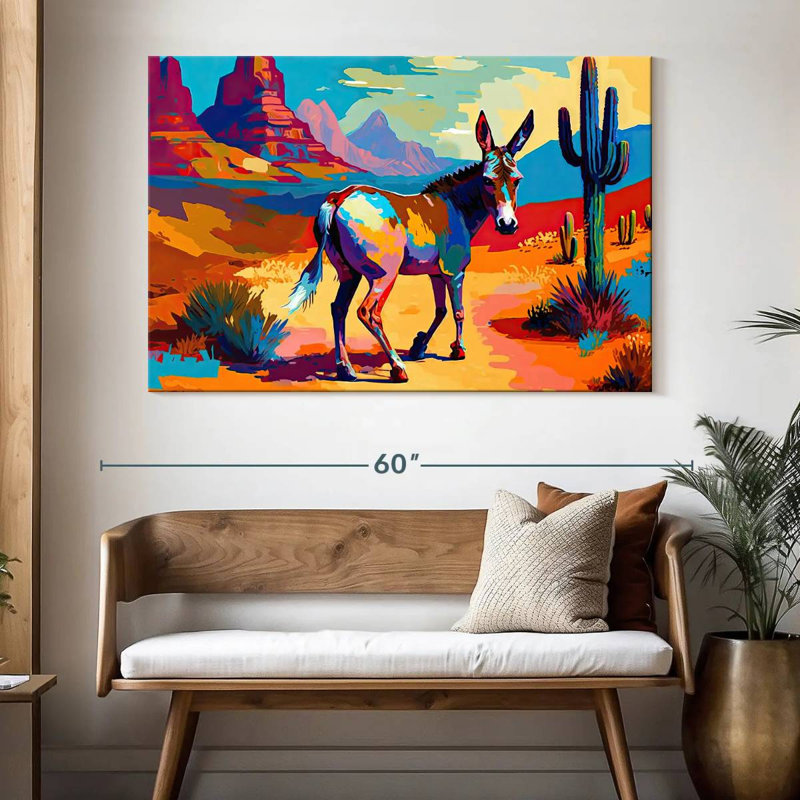 Âne Brampt Southwestern, H 34 po x l 51 po