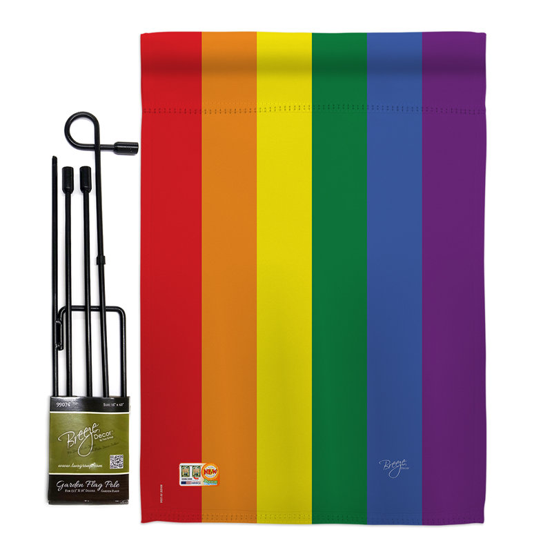 Le support inspiré de l’impression en polyester de 2 côtés 18,5 x 13 po ensemble de drapeau