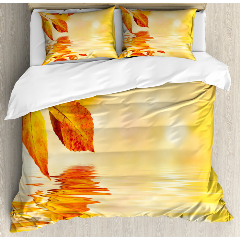 Cottage Americana Polyester Floral Duvet Cover, Queen Duvet Cover + 2 Shams