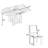 5 Piece Dining Set With Extendable Tabletop-1014637624