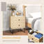 Raul 48cm W Steel Bedside Table