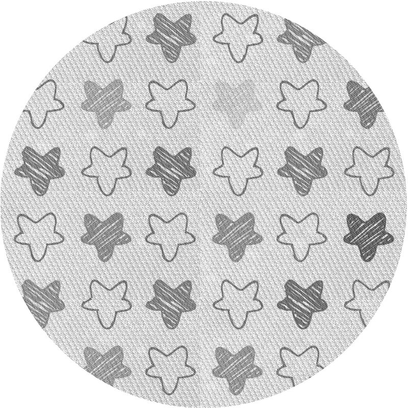 Geometric Indoor Rug, Round 7'